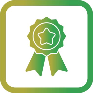 Modern b 'nin vektör illüstrasyonu ödül ikonundan yoksun