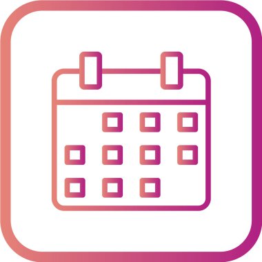 Takvim simgesi, vektör illüstrasyonu. Düz tasarım biçimi