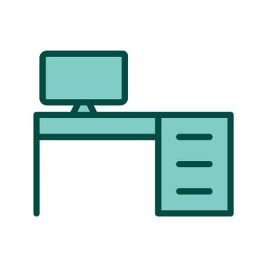 Ofis Tablosu Simgesi Moda Biçiminde İzole Arkaplan  