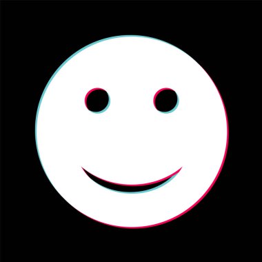  Moda Biçimli Mutlu Emoji Simgesi İzole Arkaplan