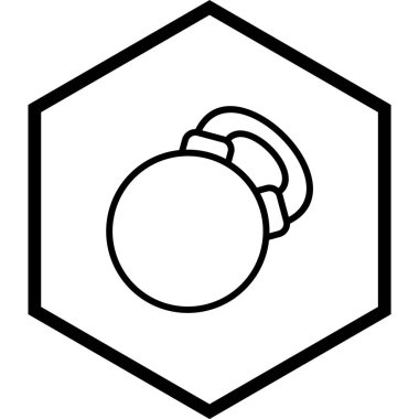 Kettlebell Simgesi Moda Biçiminde İzole Arkaplan