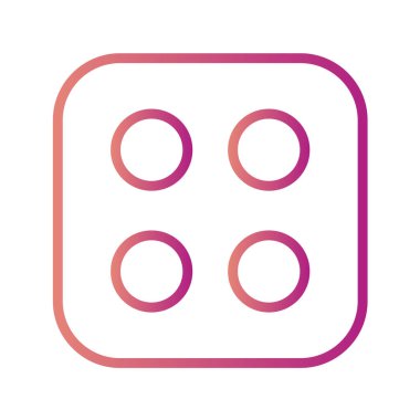 küp dotts düz simge, vektör illüstrasyonu