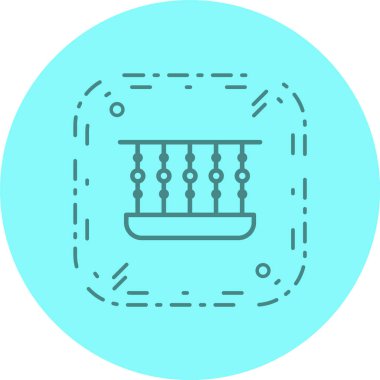 Moda Biçimli Ayrı Arkaplanda Balkon Simgesi