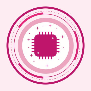 Moda Biçimli İşlemci Simgesi Ayrı Arka Gruplandırılmış