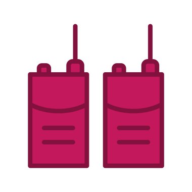 Moda Biçimli İzole Arkaplanda Telsiz Talkie Simgesi