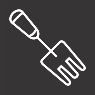 Bahçe Çatalı Simgesi Moda Tarzı İzole Arkaplan