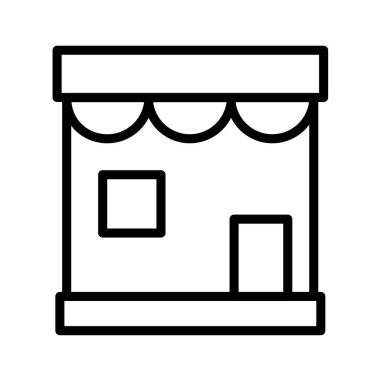 Küçük dükkan, vektör illüstrasyon simgesi