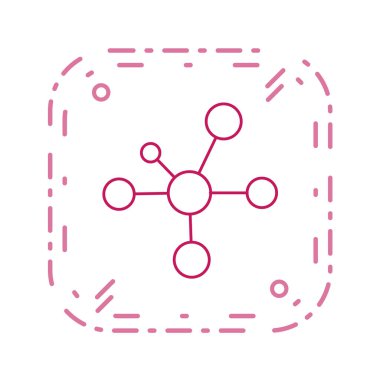 Molekül yapısı ikon vektör illüstrasyonu