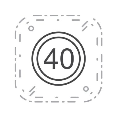 Yol simgesi, vektör illüstrasyonu