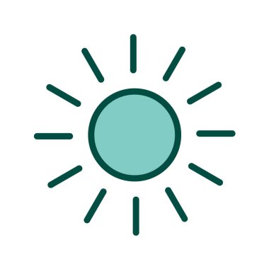 Güneş simgesi, vektör illüstrasyonu