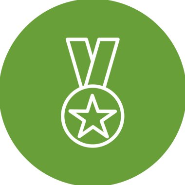 Madalya simgesi, vektör illüstrasyonu