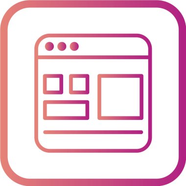 Tarayıcı simgesinin vektör illüstrasyonu