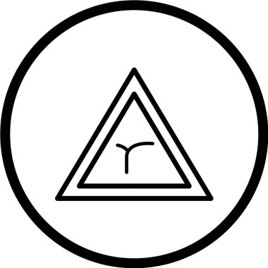 Yol simgesi, vektör illüstrasyonu