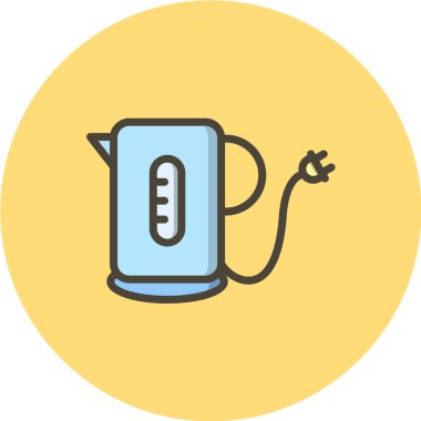 Kettle, vektör illüstrasyon simgesi