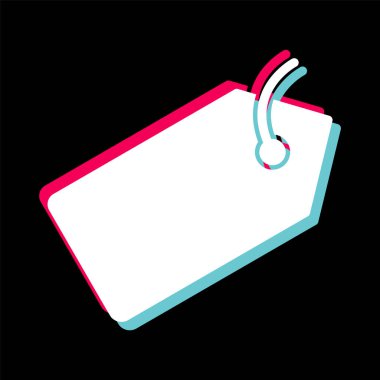 Moda Biçiminde Etiket Simgesi İzole Arkaplan