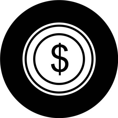 Dolar simgesi, vektör illüstrasyonu. düz tasarım biçimi