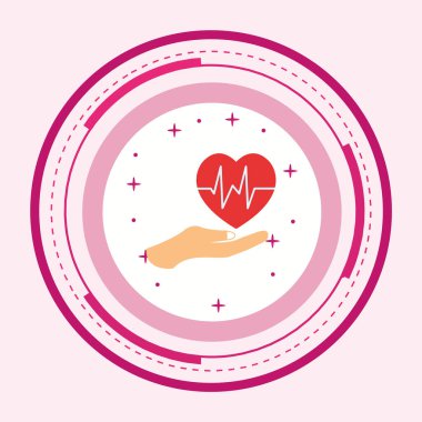 Moda Biçimli Ayrı Arkaplanda Sağlık Simgesi Simgesi     