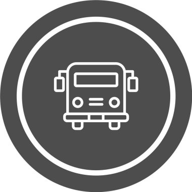 Otobüs işareti vektör simgesi. taşıma sembolü.