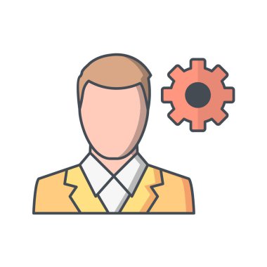 bir araç vektör illüstrasyonu ile avatar adam