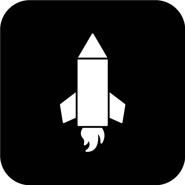 Roket Ikonu Vektör Çizimi Düz Tasarım Biçimi — Stok Vektör