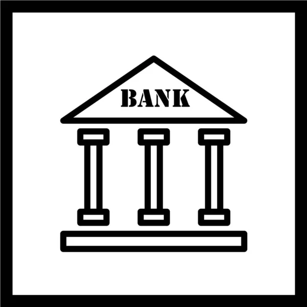 単純なアイコンや銀行のベクトル図 — ストックベクタ