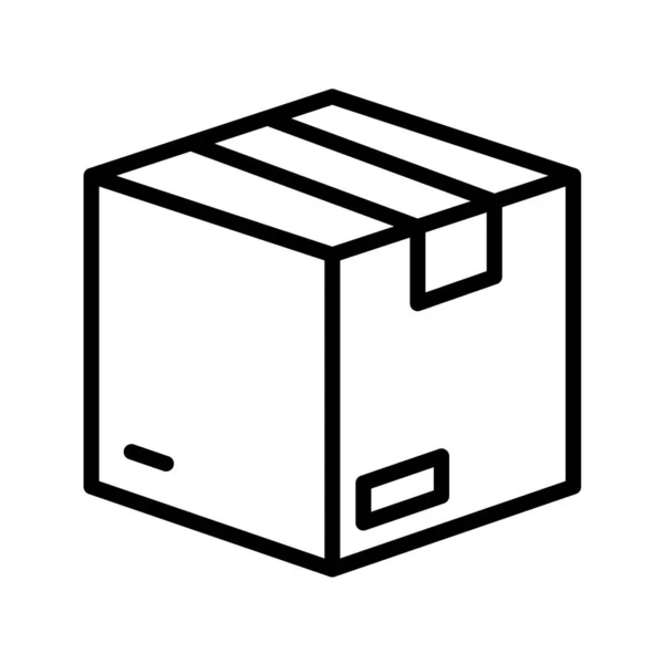 Caja Cartón Icono Vector Ilustración — Vector de stock