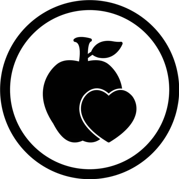 Apfel Zeichen Symbol Vektor Illustration — Stockvektor