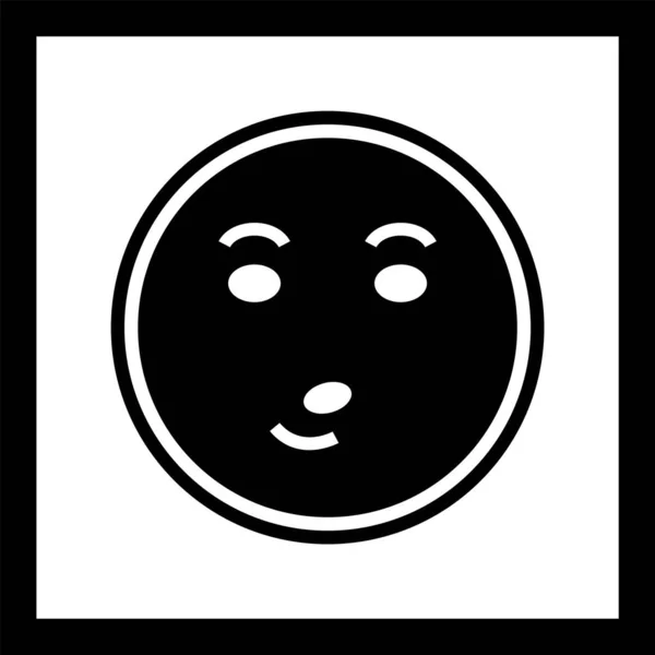 Vissla Emoji Ikonen Trendig Stil Isolerad Bakgrund — Stock vektor