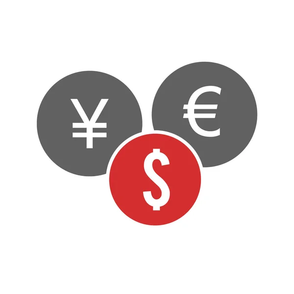 Monedas Icono Estilo Moderno Fondo Aislado — Vector de stock