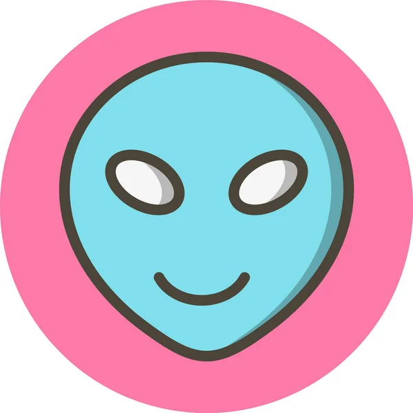 Icône Emoji Alien Dans Style Mode Fond Isolé — Image vectorielle