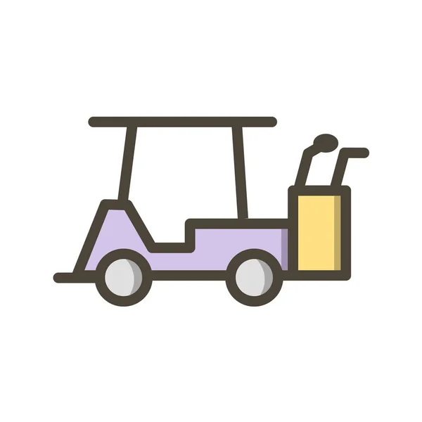 Carro Golf Icono Vector Ilustración Diseño Gráfico — Archivo Imágenes Vectoriales