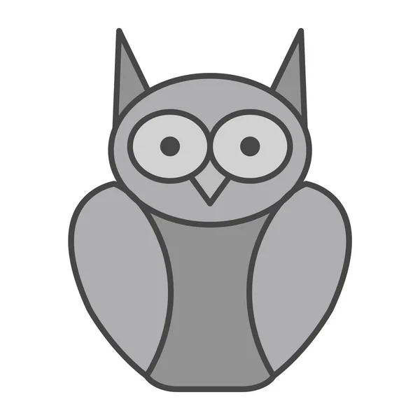 Graduate Owl Εικονίδιο Μοντέρνο Στυλ Απομονωμένο Φόντο — Διανυσματικό Αρχείο
