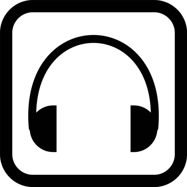 Εικονίδιο Ακουστικών Μοντέρνο Στυλ Απομονωμένο Φόντο — Διανυσματικό Αρχείο