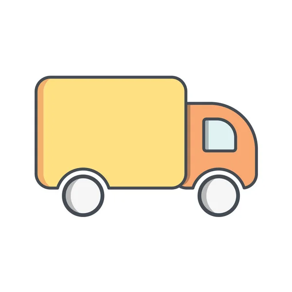 Ícone Caminhão Estilo Preto Isolado Fundo Branco Símbolo Transporte Ilustração —  Vetores de Stock