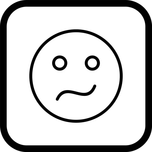 Emoji Confundido Icono Estilo Moda Aislado Fondo — Archivo Imágenes Vectoriales