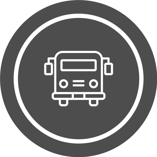 Sinal Ônibus Ícone Vetor Linha Símbolo Transporte — Vetor de Stock