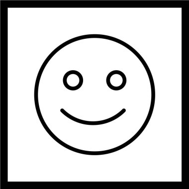 Gülümseme vektör illüstrasyonu, basit simge