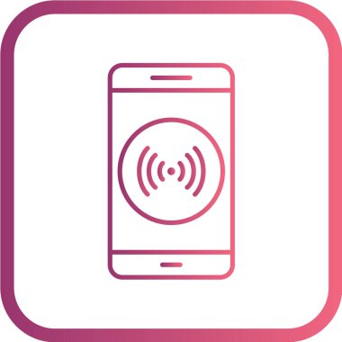 Modern telefon simgesinin vektör illüstrasyonu 