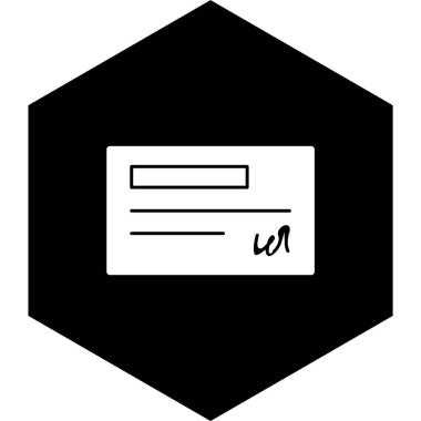 Moda Biçimli İzole Arkaplanda Çek Simgesi