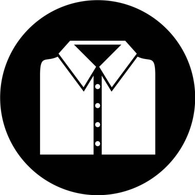 Modern siyah beyaz erkek gömleğinin vektör çizimi