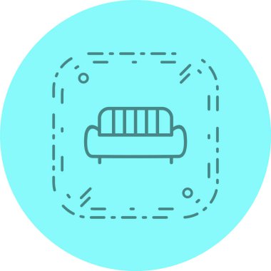 Moda Biçimli Kanepe Simgesi İzole Arkaplanı