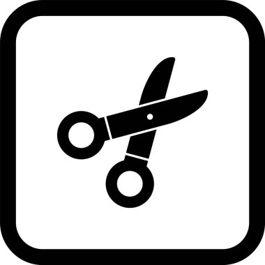 Moda biçimi izole edilmiş arkaplanda makas simgesi