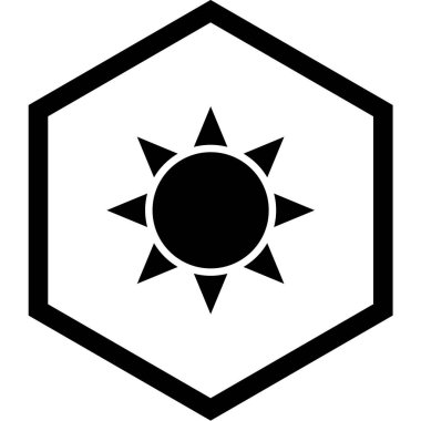 Güneş Simgesi Vektör illüstrasyonu