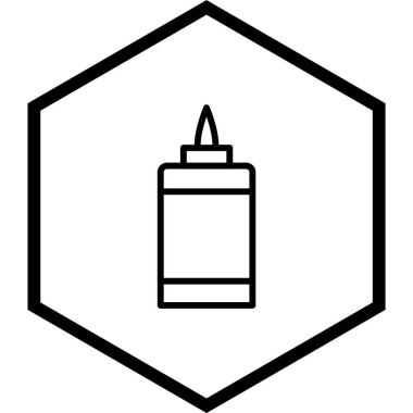 Moda Biçimli Yapıştırıcı Simgesi İzole Arkaplan 