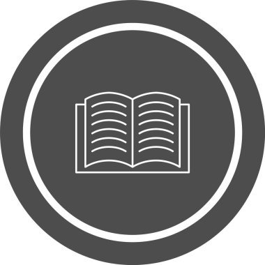 Moda Biçimli Ayrı Arkaplanda Kitap Simgesi Aç      