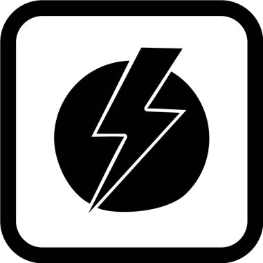 Kırık bir elektrik simgesinin vektör çizimi