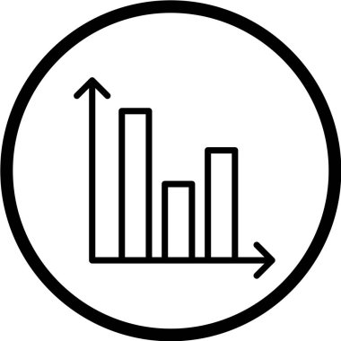 grafik çizelgesi simgesi, vektör illüstrasyonu