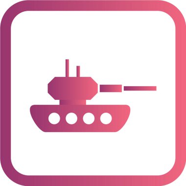 Vektör illüstrasyonu, tankın basit simgesi 