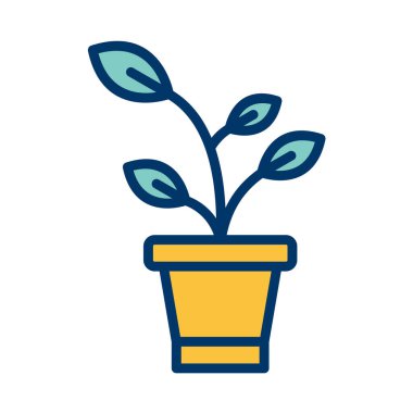 Bahçıvanlık simgesi evli tasarım vektörü illüstrasyonu