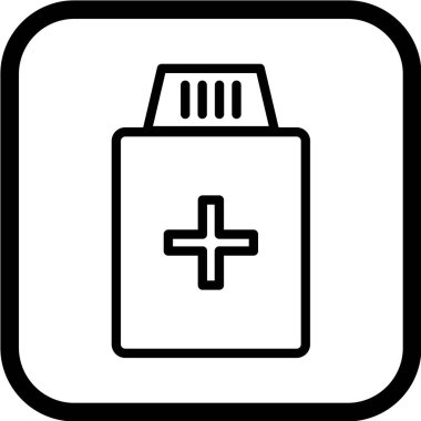 tıbbi düz simge, vektör iilüstrasyonu